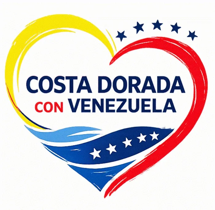 Logo de la campaña Costa Dorada con Venezuela