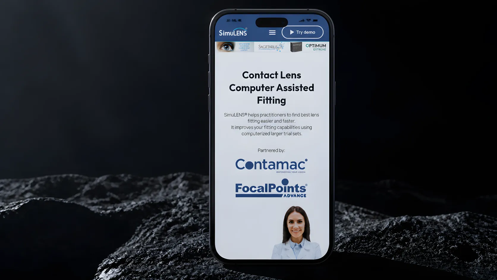 Simulens — mockup iPhone